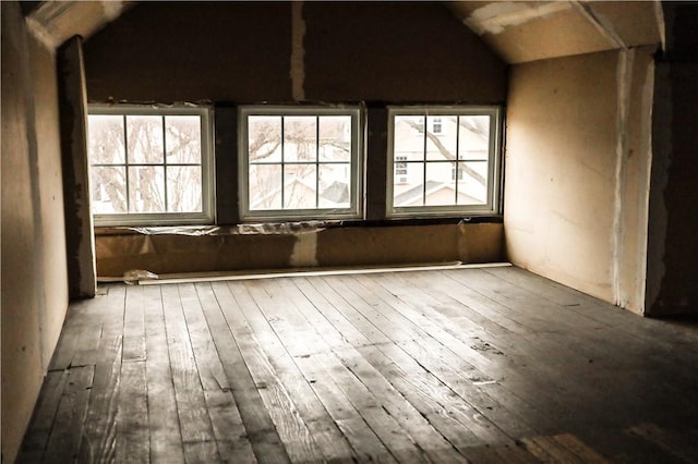 interior space featuring lofted ceiling