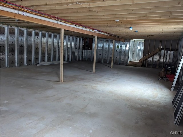 view of basement