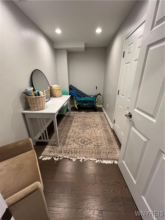 8977 Iroquois St, Evans, NY 14006 - interior space featuring dark hardwood / wood-style flooring