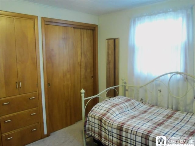 view of carpeted bedroom