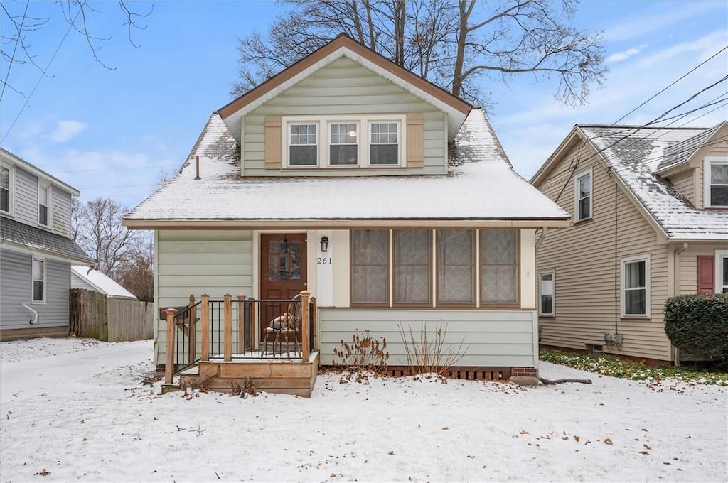 view of bungalow-style home