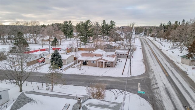 view of snowy aerial view