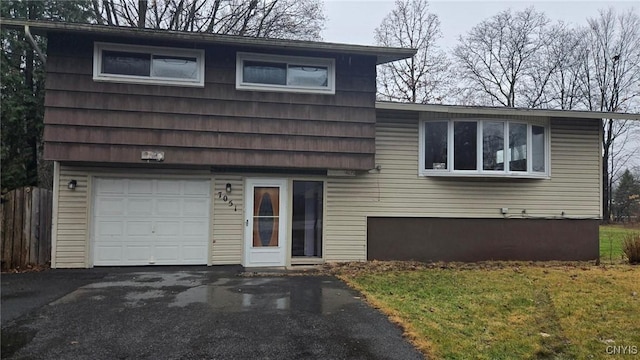 tri-level home with a garage