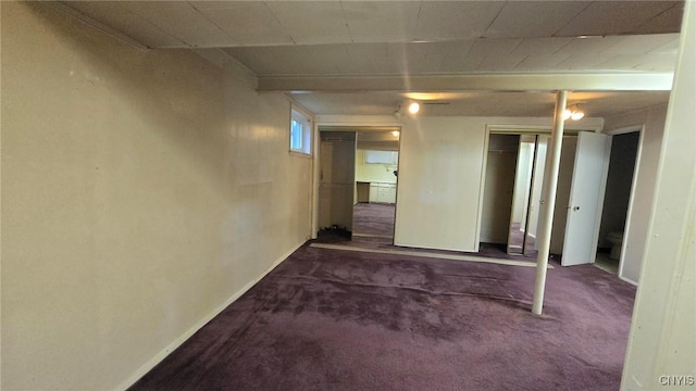 unfurnished room featuring carpet flooring