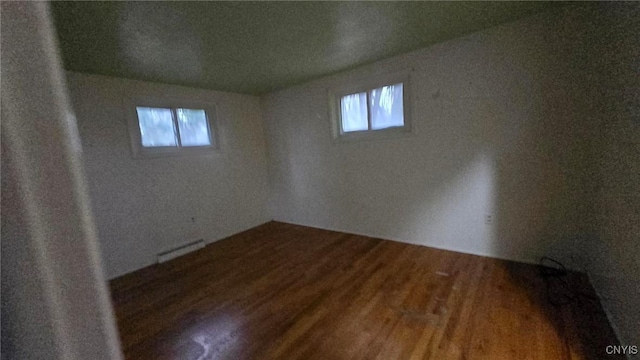 empty room featuring wood-type flooring