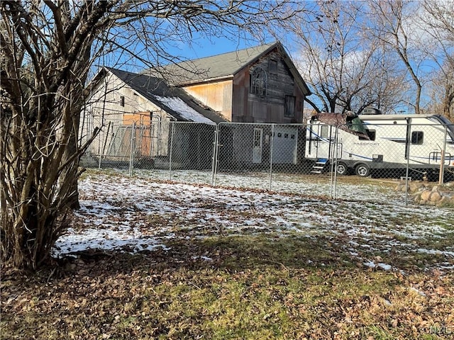 view of snowy yard