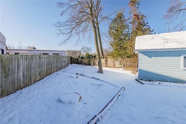 view of snowy yard