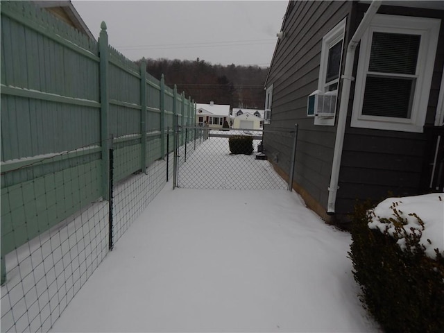 view of snowy yard