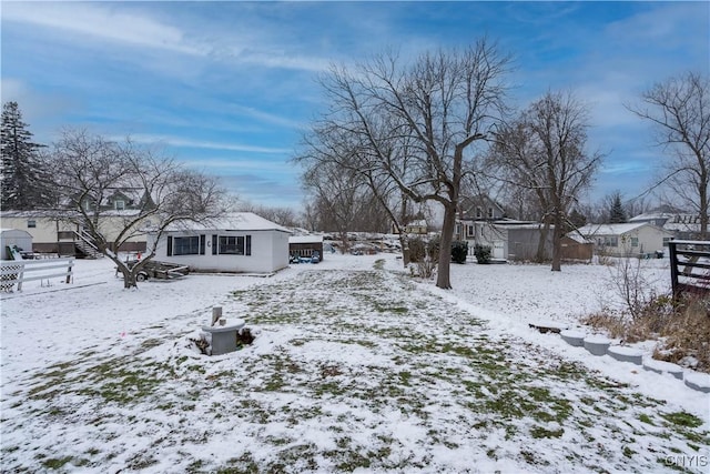 view of snowy yard