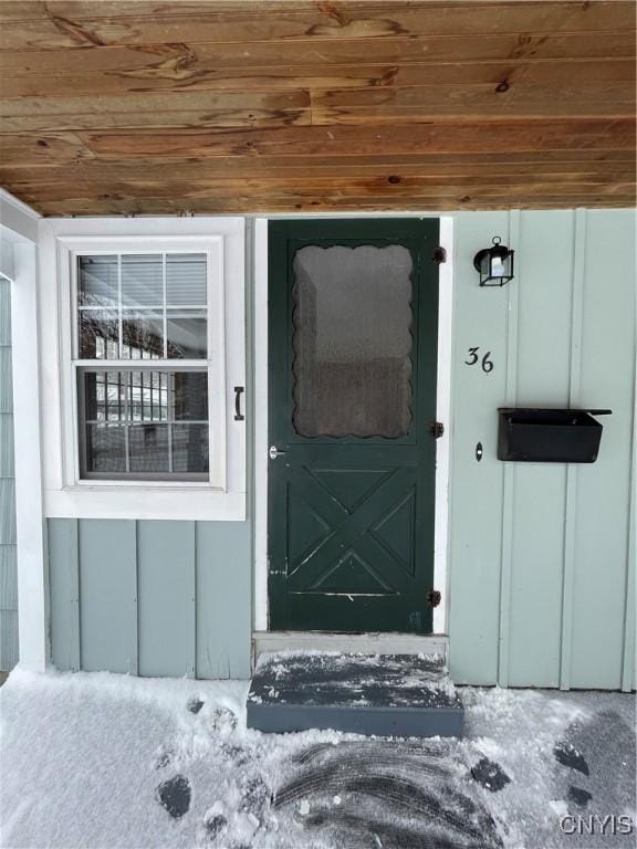 view of doorway to property