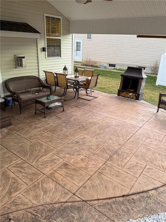 view of patio / terrace featuring an outdoor living space