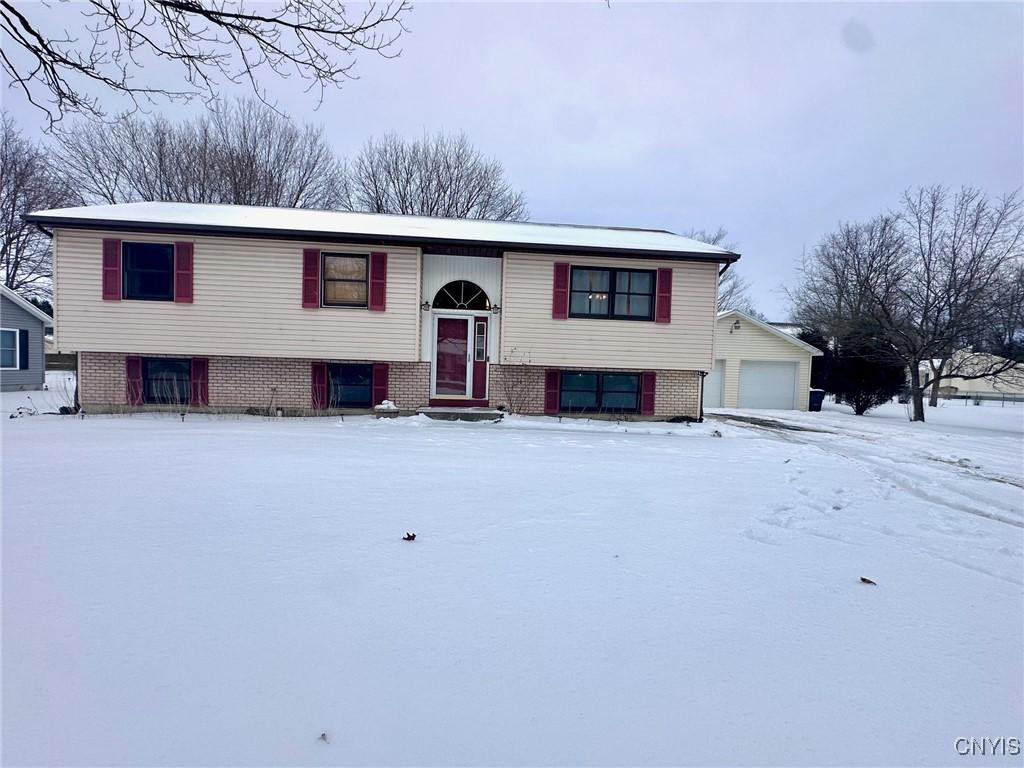 raised ranch with a garage