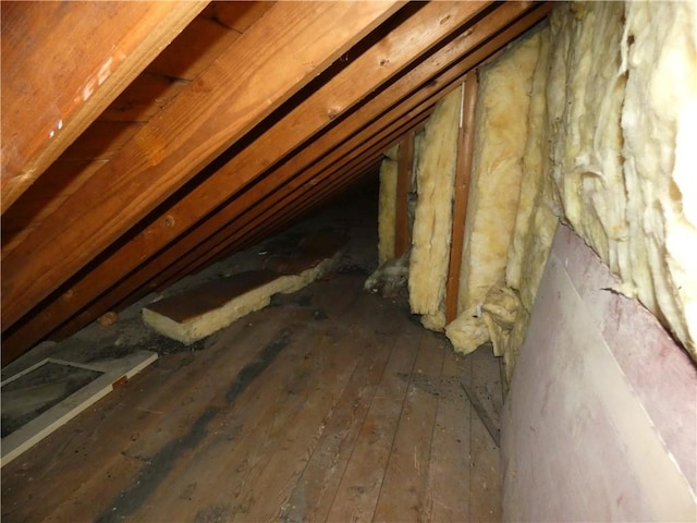 view of attic