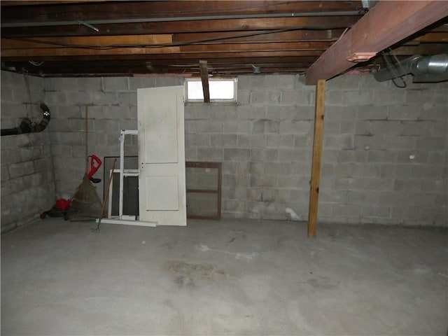 view of basement