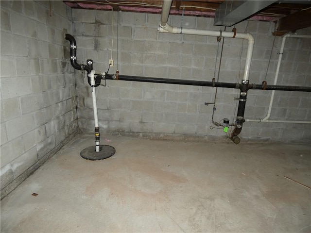 view of basement