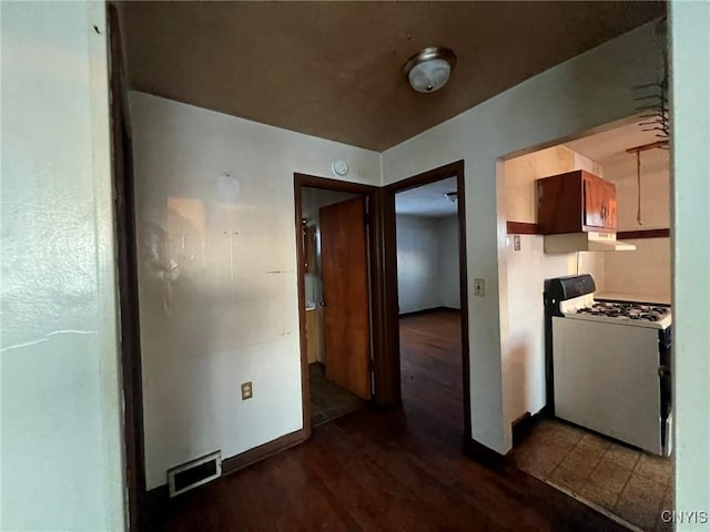 interior space featuring dark hardwood / wood-style floors