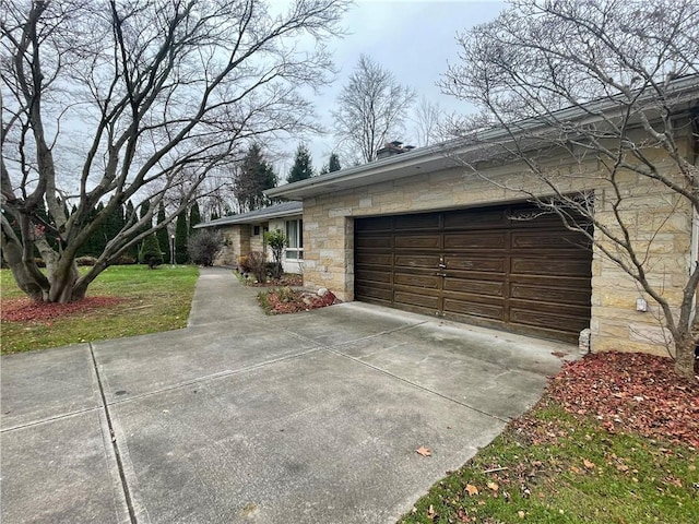 view of home's exterior with a garage