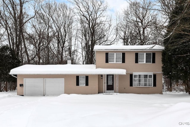 view of front facade with a garage