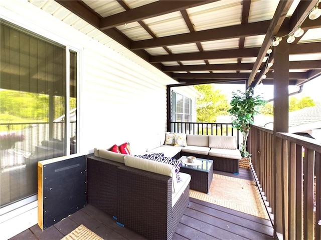 balcony with an outdoor living space