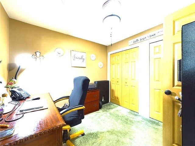 view of carpeted office