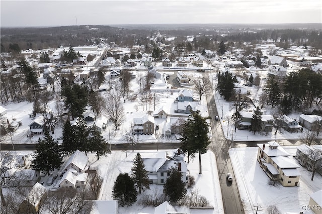 view of snowy aerial view