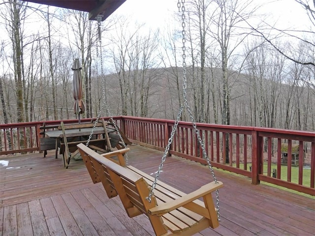 view of wooden deck