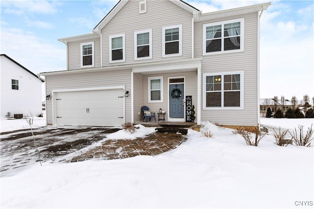 view of front property featuring a garage