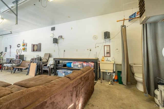 interior space featuring sink