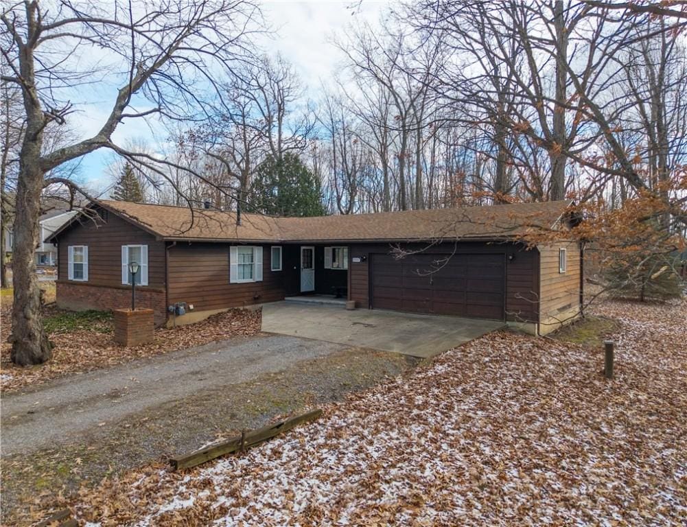 ranch-style house with a garage