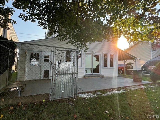 back of house featuring a patio area