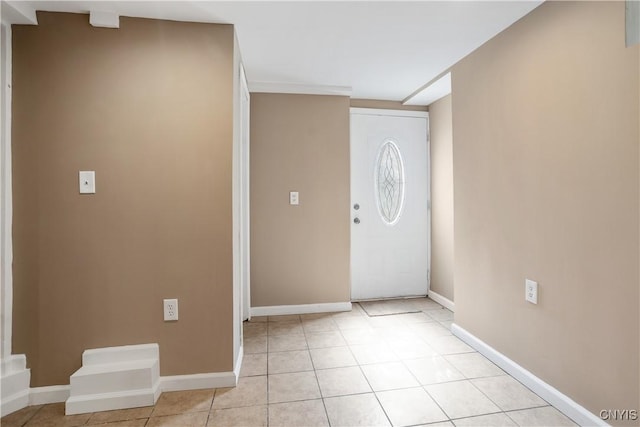 view of tiled foyer