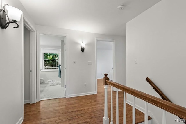 hall featuring hardwood / wood-style flooring