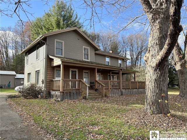 view of front of house featuring a porch