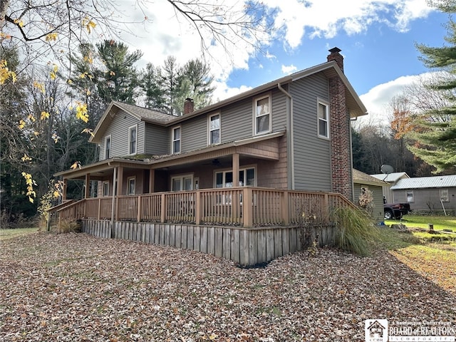 view of rear view of property