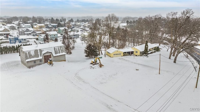 view of snowy aerial view