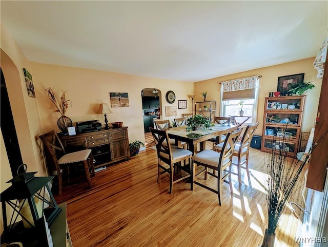 dining room featuring light hardwood / wood-style floors