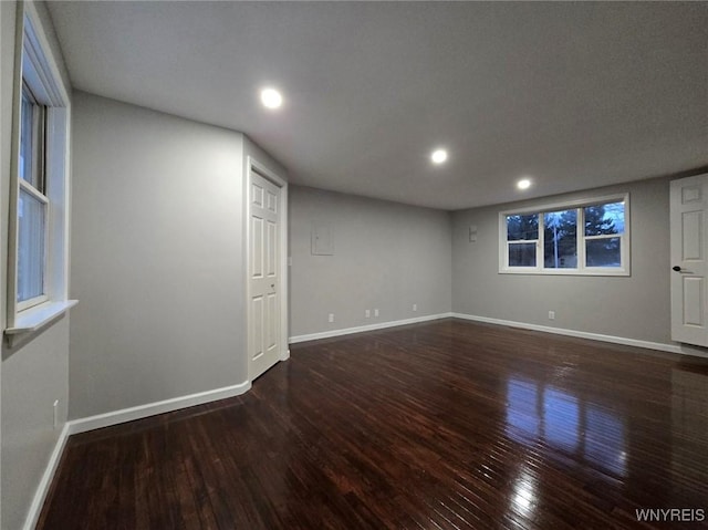 empty room featuring hardwood / wood-style flooring