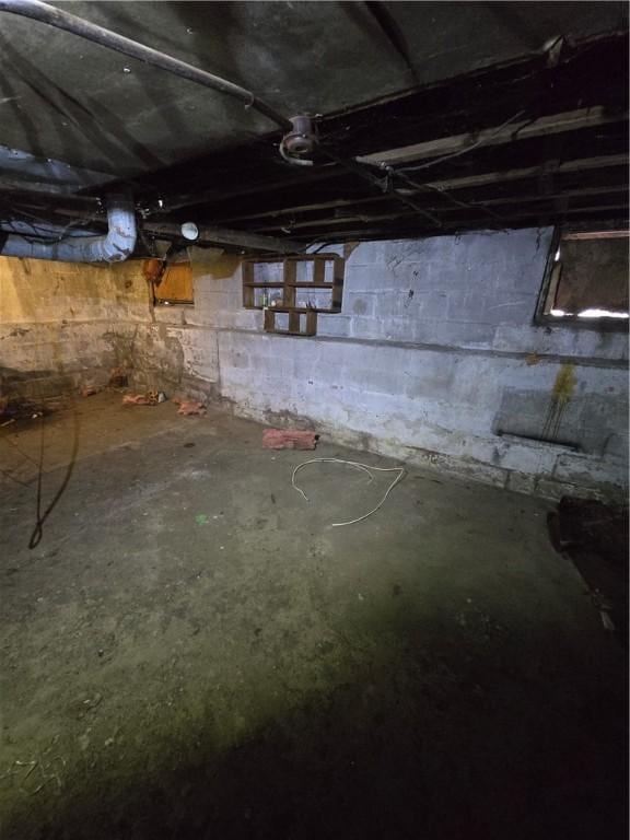 view of basement