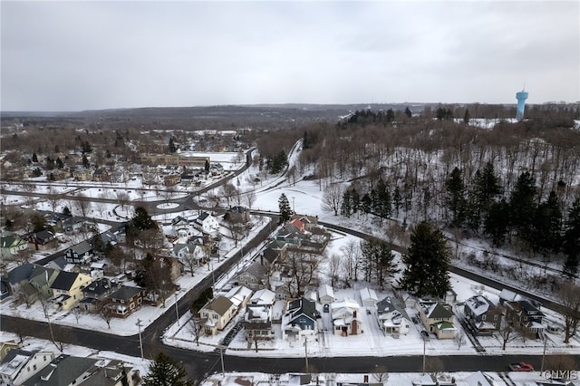 view of snowy aerial view