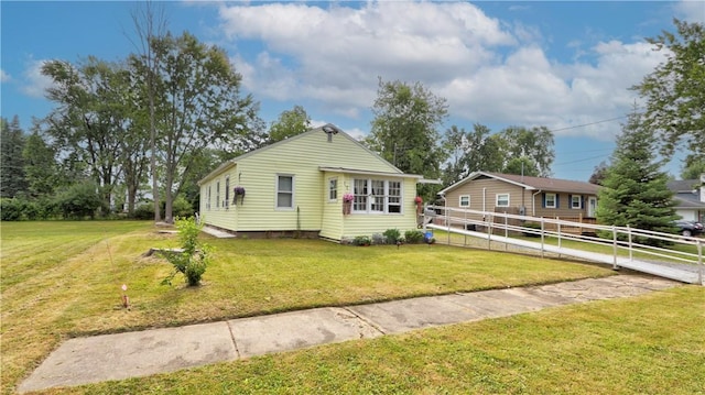 view of front of house with a front yard