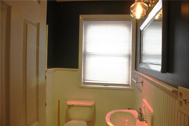 bathroom with toilet and sink