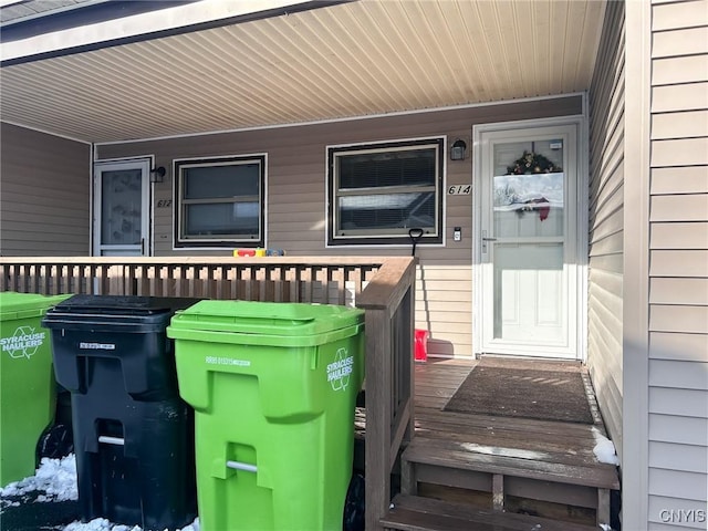 exterior space featuring a porch