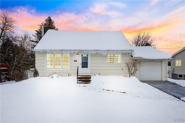 view of front of house featuring a garage