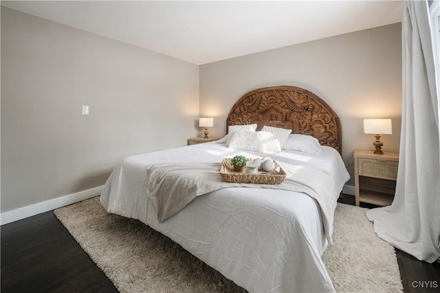 bedroom featuring hardwood / wood-style flooring