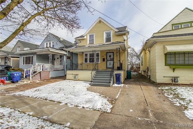 view of front of home with a porch