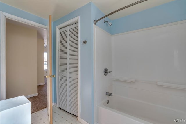 bathroom featuring tub / shower combination