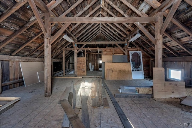 view of attic