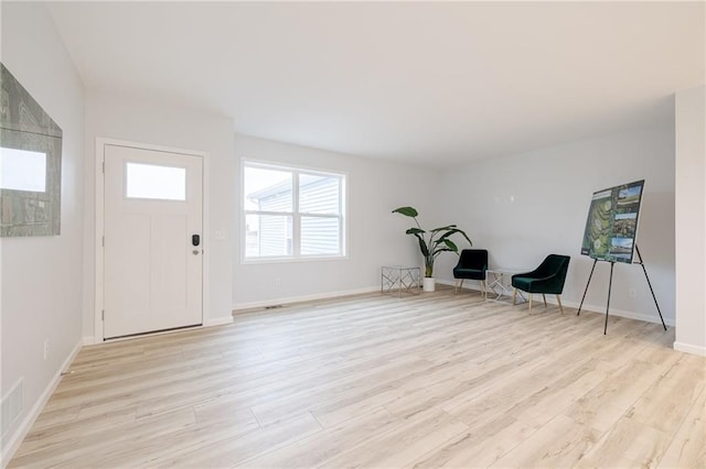 entryway featuring light hardwood / wood-style floors