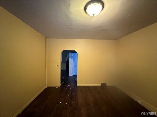 interior space featuring dark wood-type flooring