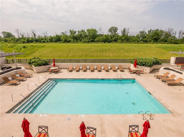 view of pool with a patio